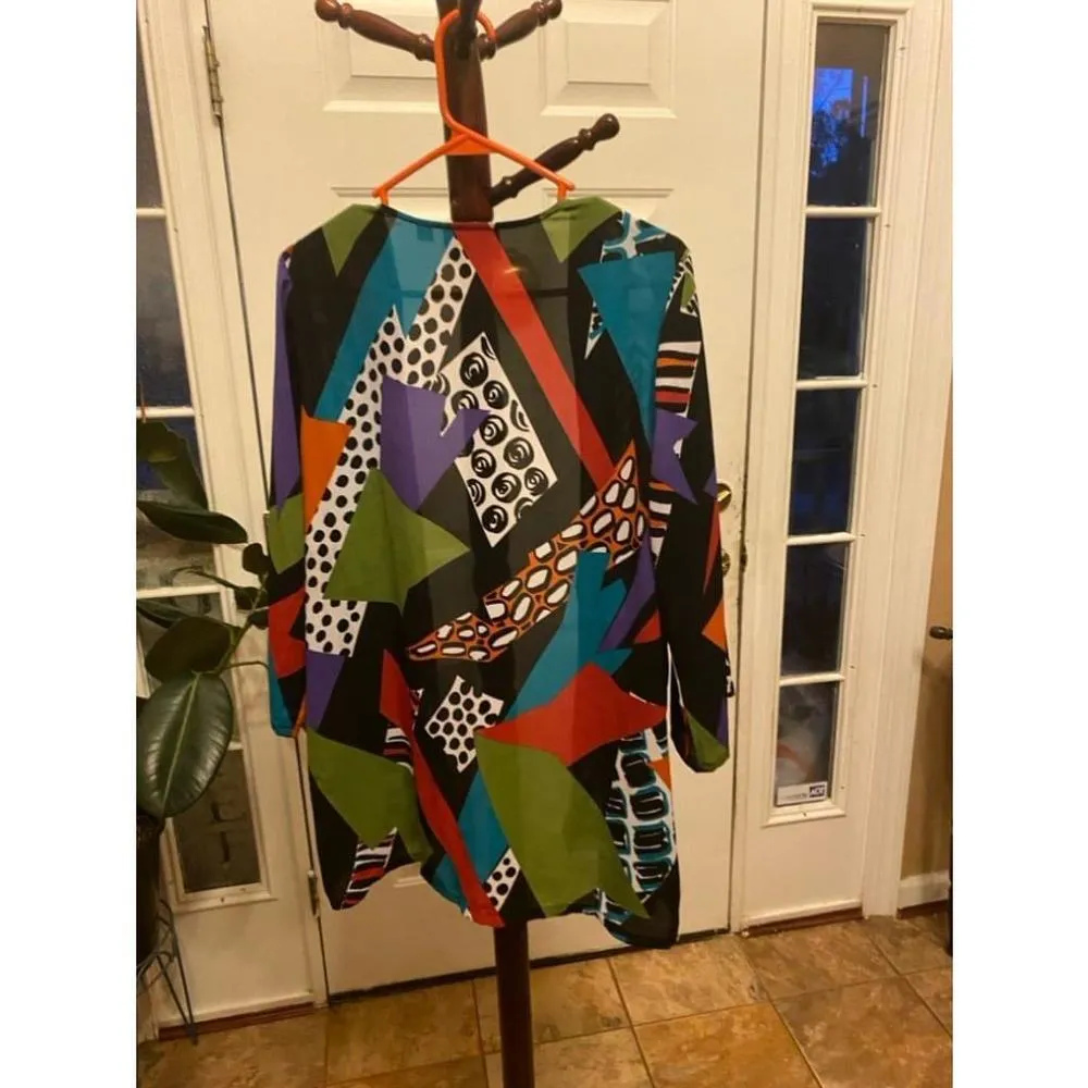 Women's Bob Mackie Multicolor Kimono size M - Image 5