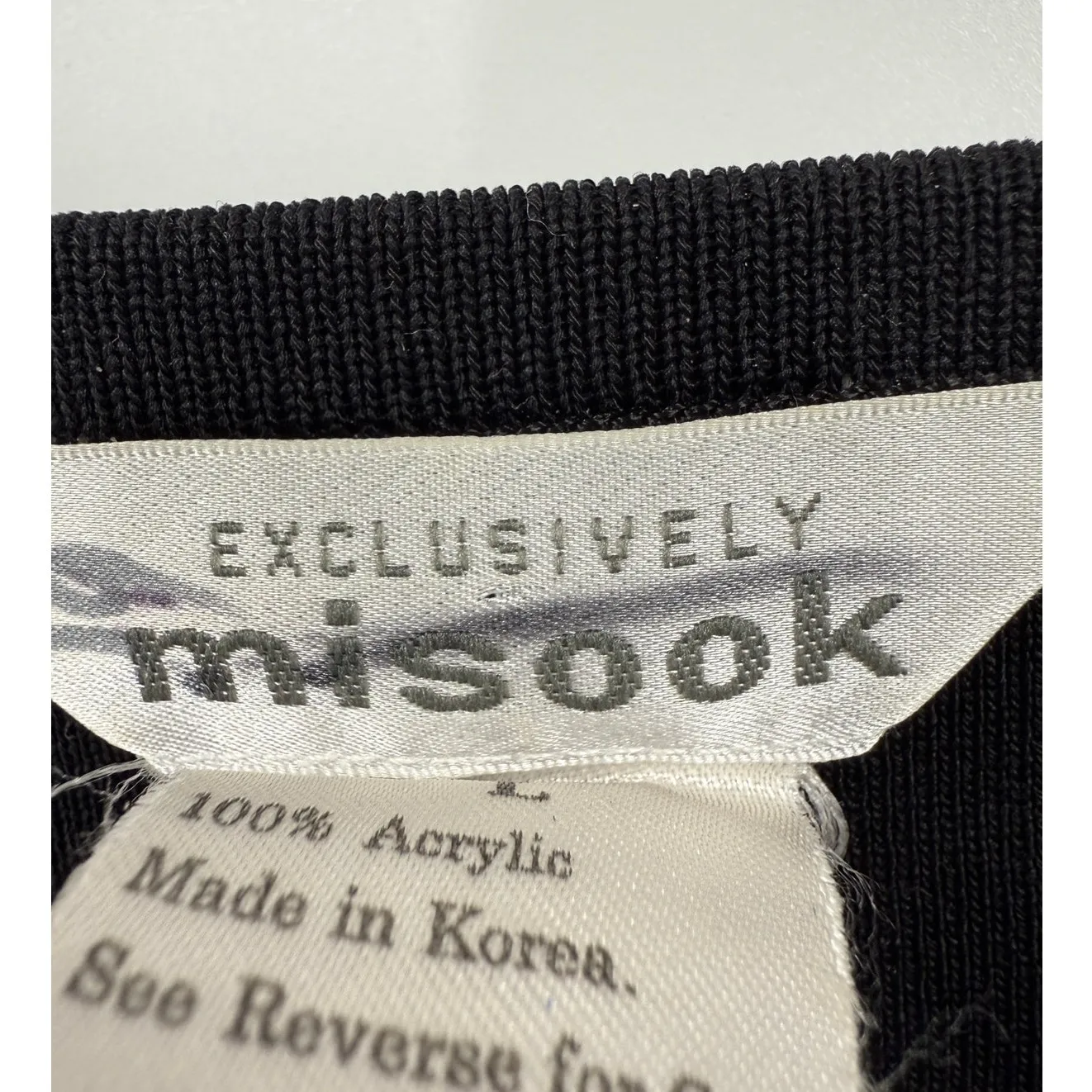 Misook Sweater Womens Size Large Black Red Pullover Stripped Crewneck Knit - Image 3