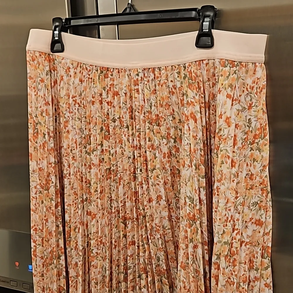 💕NORDSTROM HALOGEN💕 Double Slit Pleated Midi Skirt ~ Pink Dogwood Large L NWT - Image 10