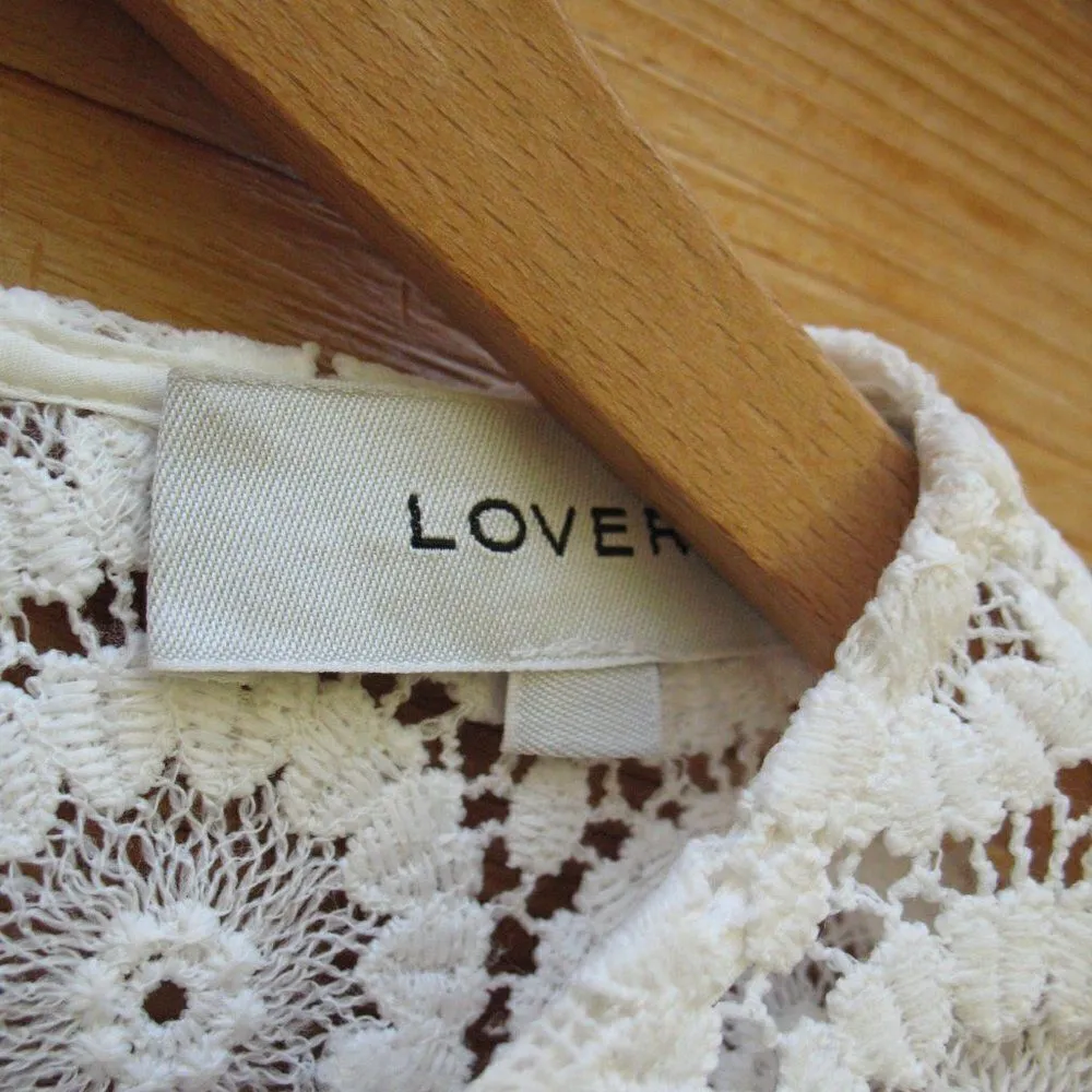 Love the Label White Lace Cropped Top Size 4 - Image 7