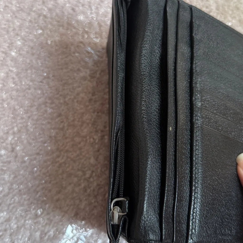 Bulgari Black Ribbed Long Bifold Wallet Milerige - Image 10