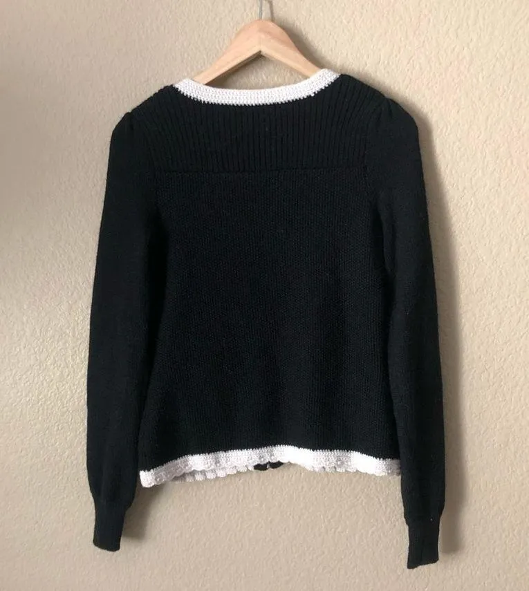 Anthropologie sleeping on snow preto cardigan - Image 4