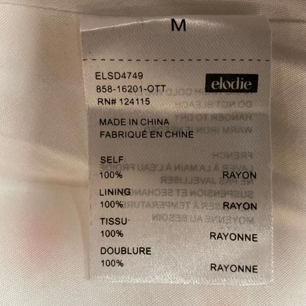 Elodie Women's Floral Print Cowl Neck Midi Slip Dress Size M Spaghetti Strap NWT - Image 11