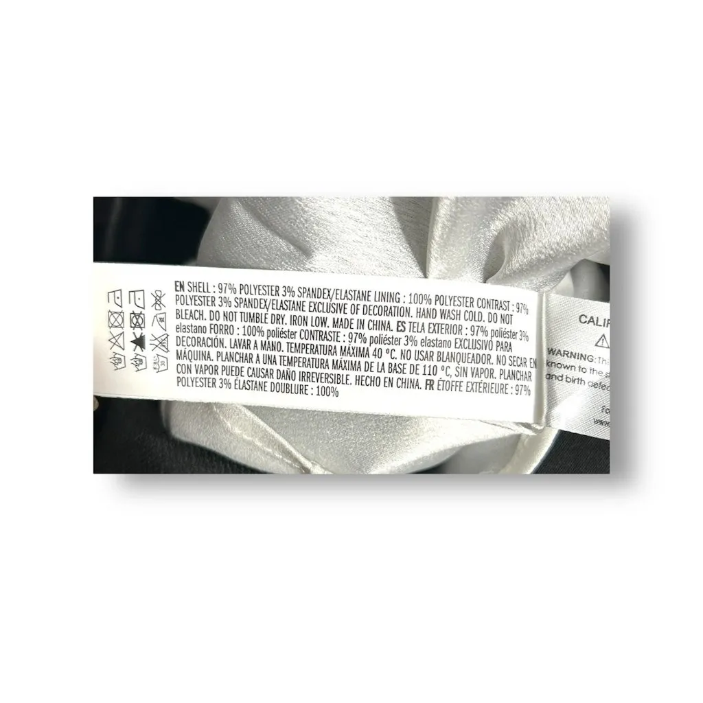 NWT Endless Rose M Black White Colorblock Blazer Romper Lined Statement Feminine - Image 11