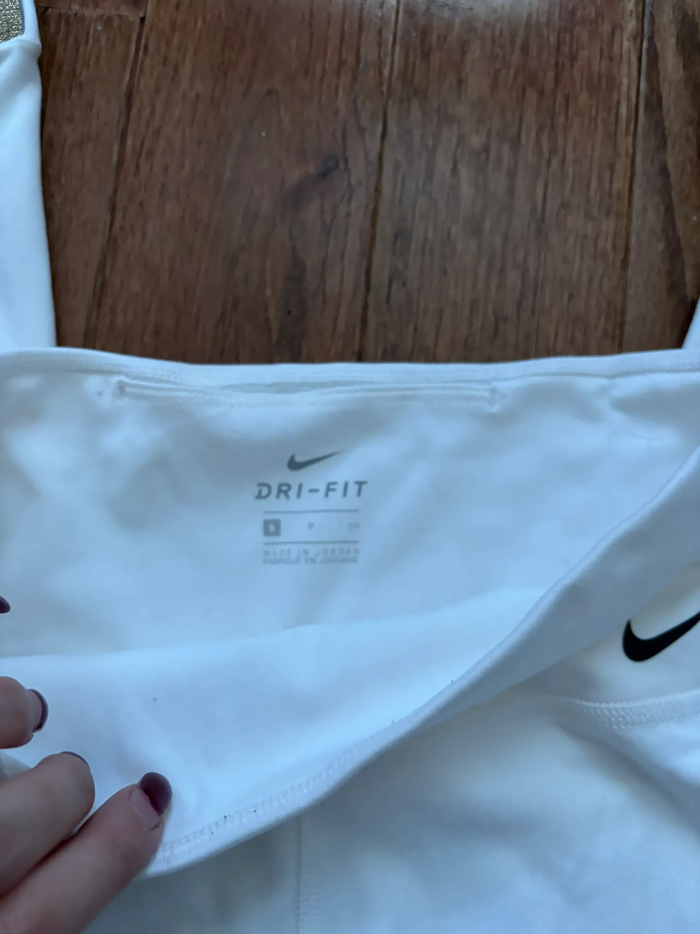 Dri Fit glam dunk 7/8 training tights in white gold silver - Image 3