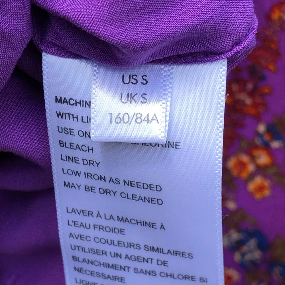 Urban Outfitters Floral Long Puff Sleeve Hippie Cropped Peasant S - Image 5