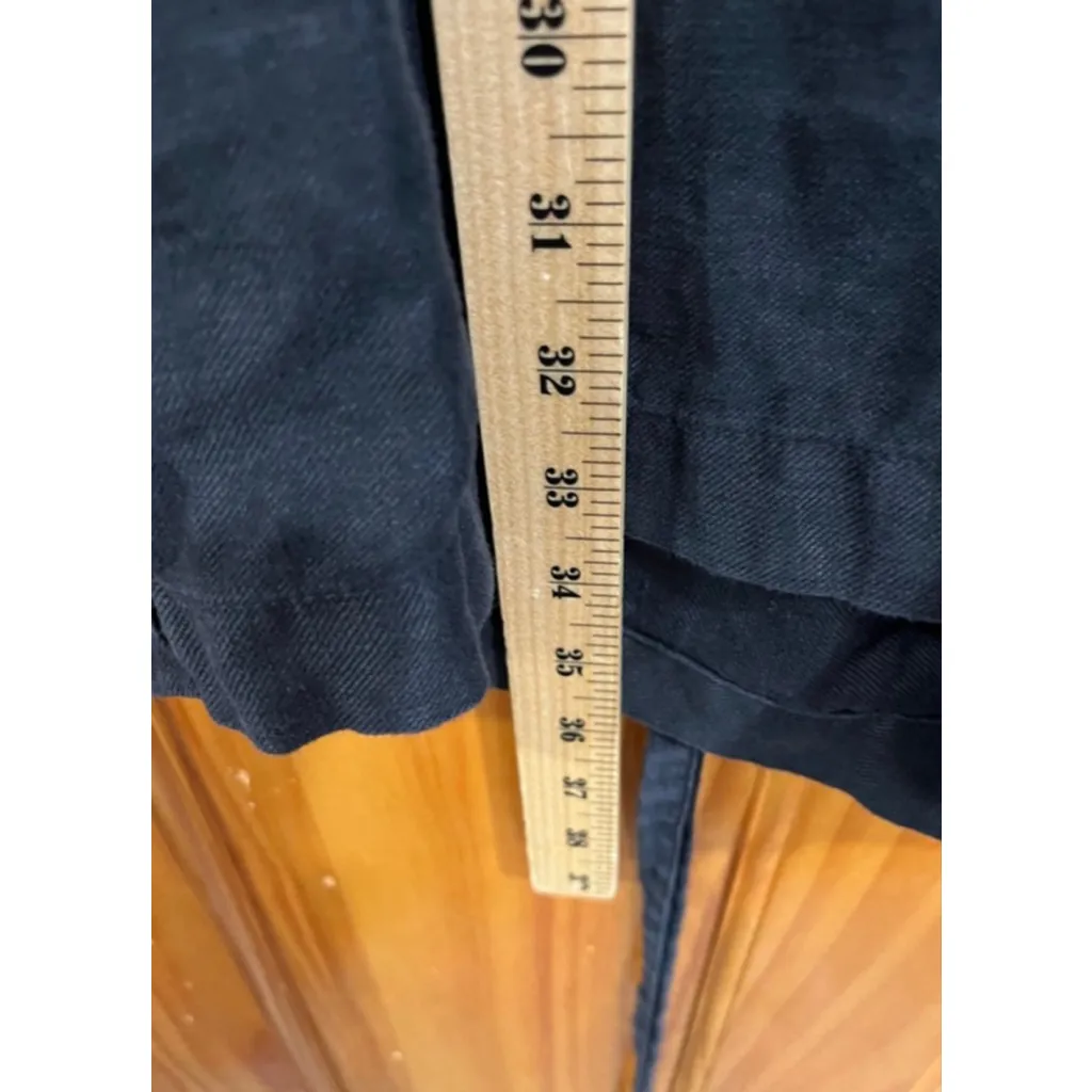 Alex Mill Black Linen Utility Romper Button Front Tie Waist Long Sleeve M Size M - Image 5