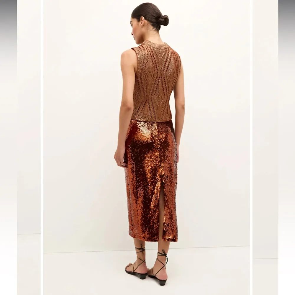 Marie Oliver Sequin Midi Pencil Skirt - Image 3