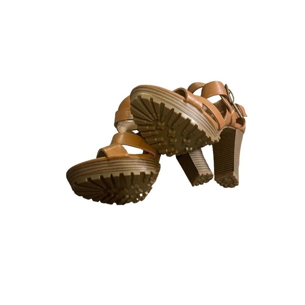 ✨Report Chunky Platform Sandal Sz 8.5 Heels✨ Orange - Image 5