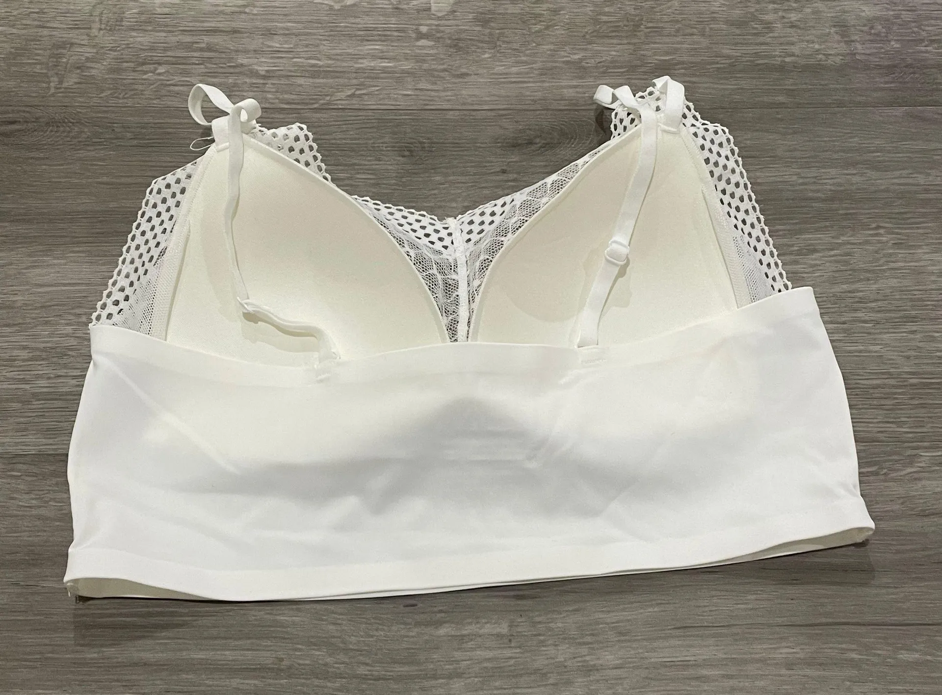 White Lace Strappy Bralette - Image 2