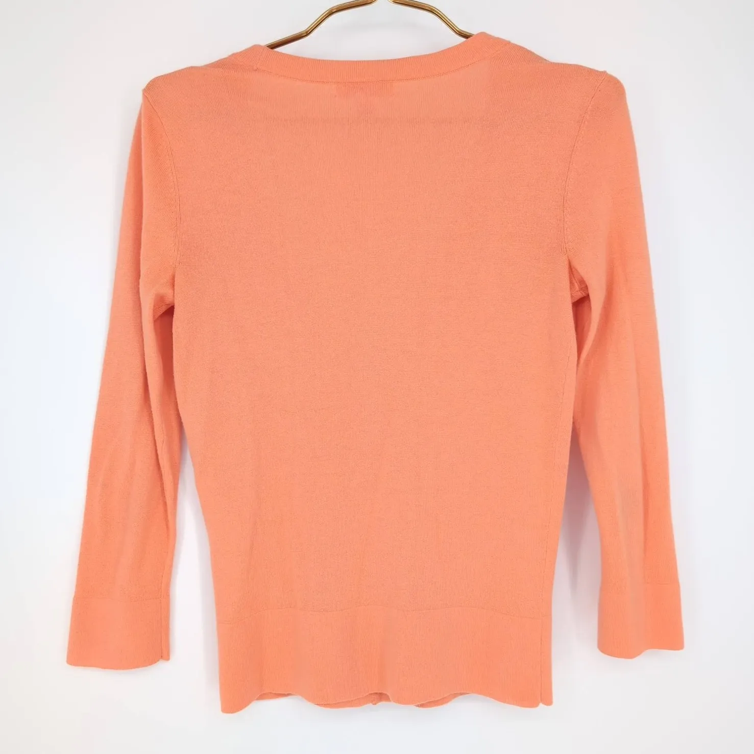 Lilly Pulitzer Soft Coral / Salmon Orange Button Up Size S Cardigan Sweater -GUC - Image 3