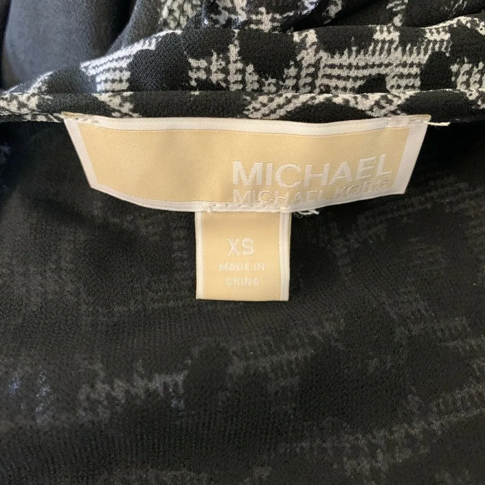 Michael Kors Multicolor Animal Print Cold Shoulder Smocked Dress - Image 5