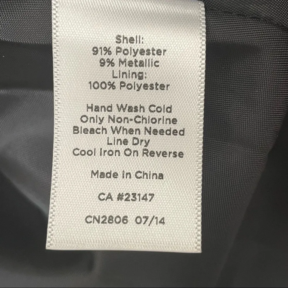 NWT Talbots Petites Metallic Floral Black/White Cocktail Fit & Flare Dress Sz 2P - Image 14