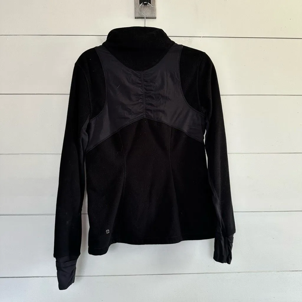 Lululemon Women’s 8 Black Sherpa Faux Fur Zip Up Jacket - Image 2