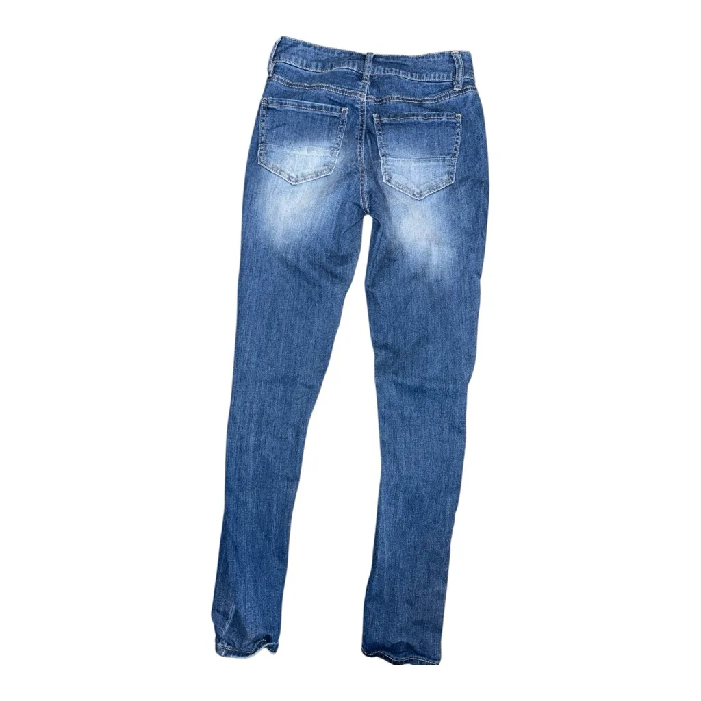 Refuge Blue Straight Leg Distressed Jeans - Image 3