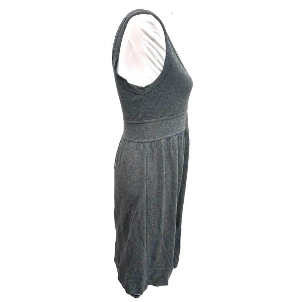 Velvet Tank Top Sleeveless Dress Gray Size Large - Image 6