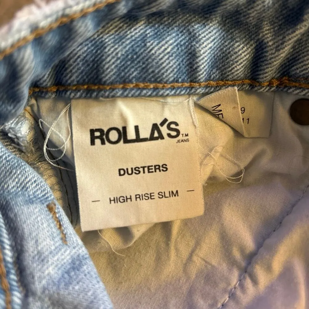 Rollas Size 29 Dusters Shorts Layla Bleach Wash Distressed Destroyed Cutoffs Blue - Image 5