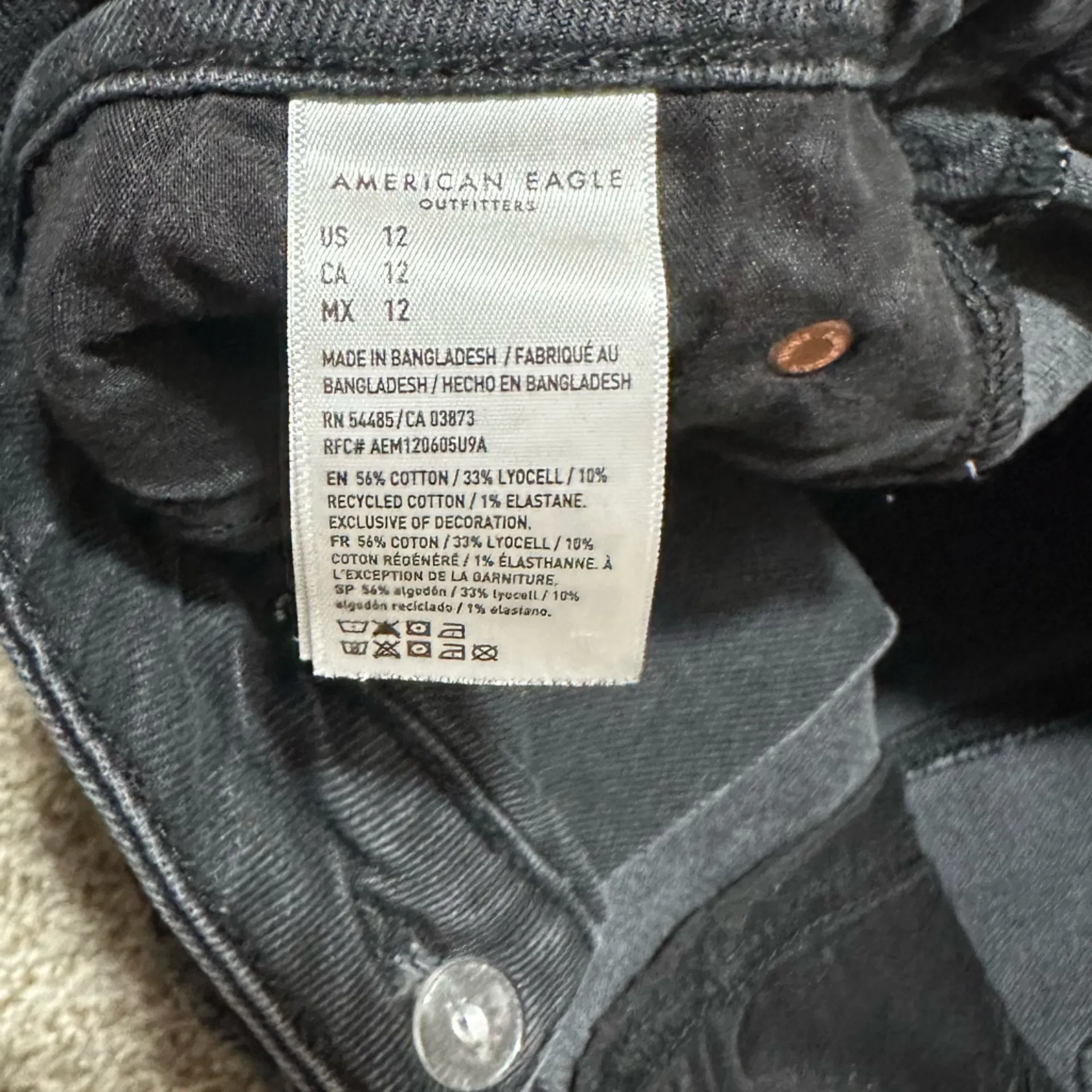 American Eagle Outfitters Black Denim Skirt - Image 3