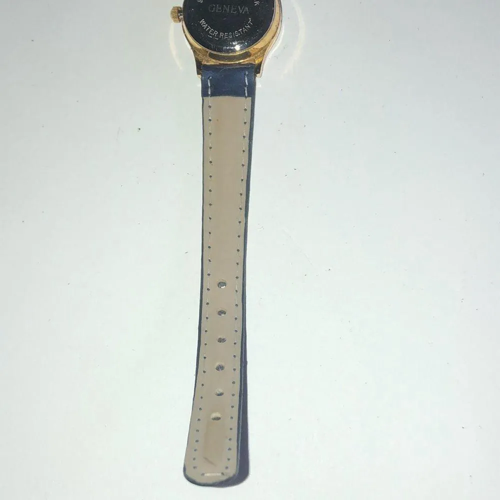 Geneva Quartz Red & Blue USA Sports Vintage Retro Watch NEW BATTERY Black - Image 7