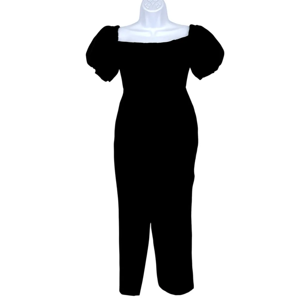 Sam Edelman Womens Black Puff Sleeve Jumpsuit Size 0 NWT - Image 2