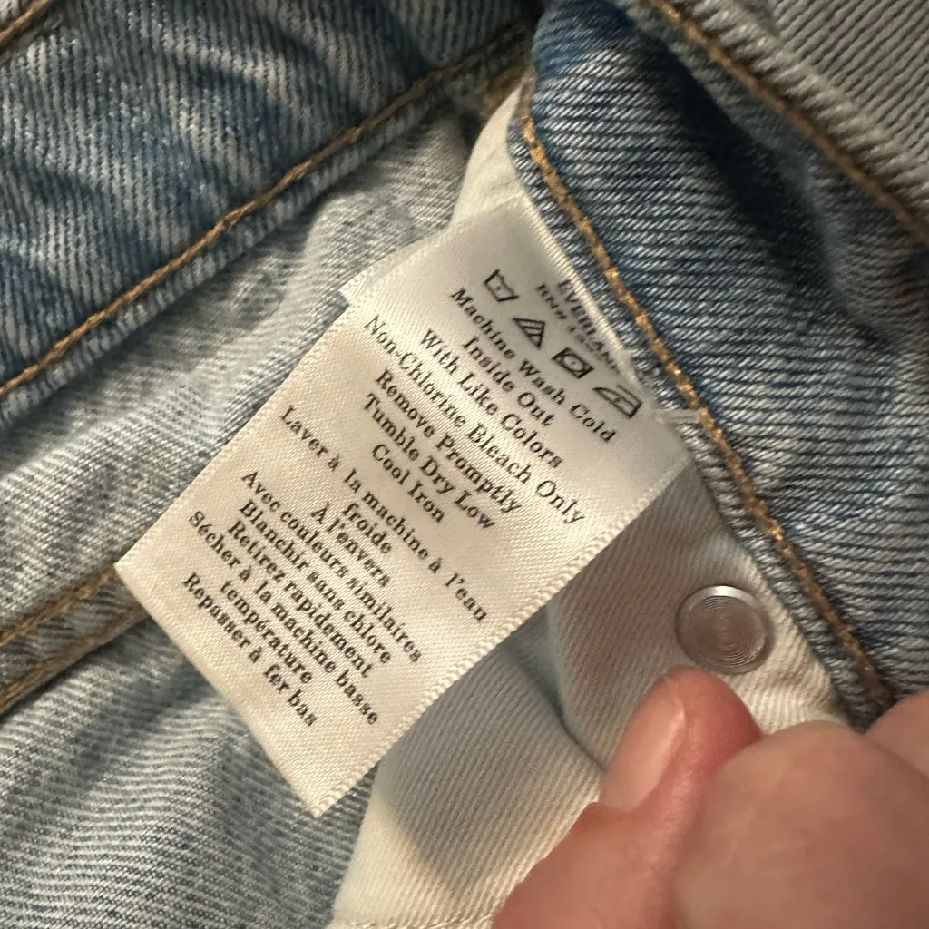 Everlane The '90s Cheeky® Mended Jean Patched Indigo Size 23 - Image 4