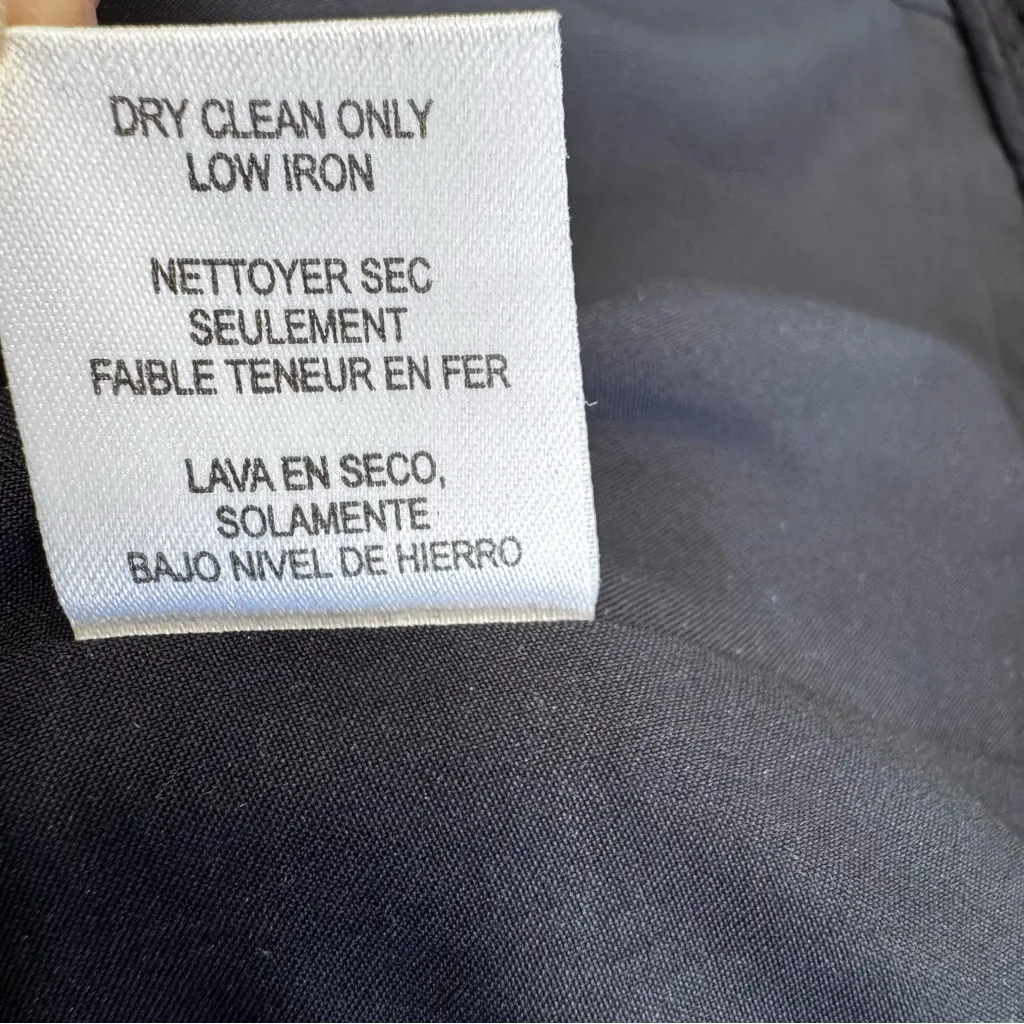 W by Worth Midnight Navy Blue Eyelet Fringe Skirt Dressy‎ Office City Size 12 - Image 7