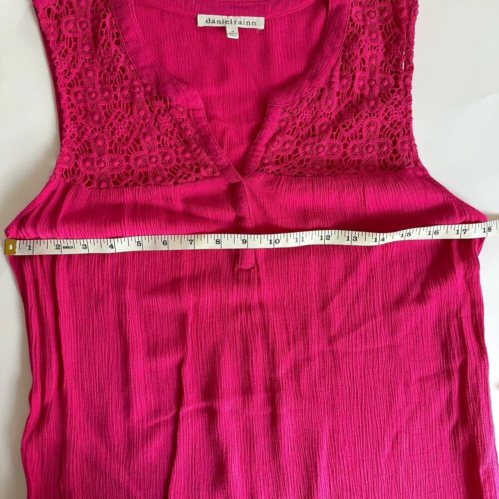 Daniel Rainn Hot Pink Sleeveless Blouse Tank Women’s size Medium barbiecore - Image 7