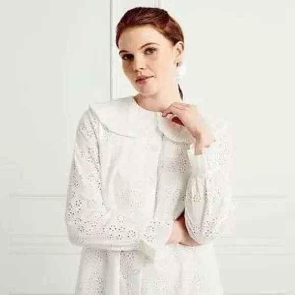 Hill house home The Eyelet Evelyn Dress in White - Image 2