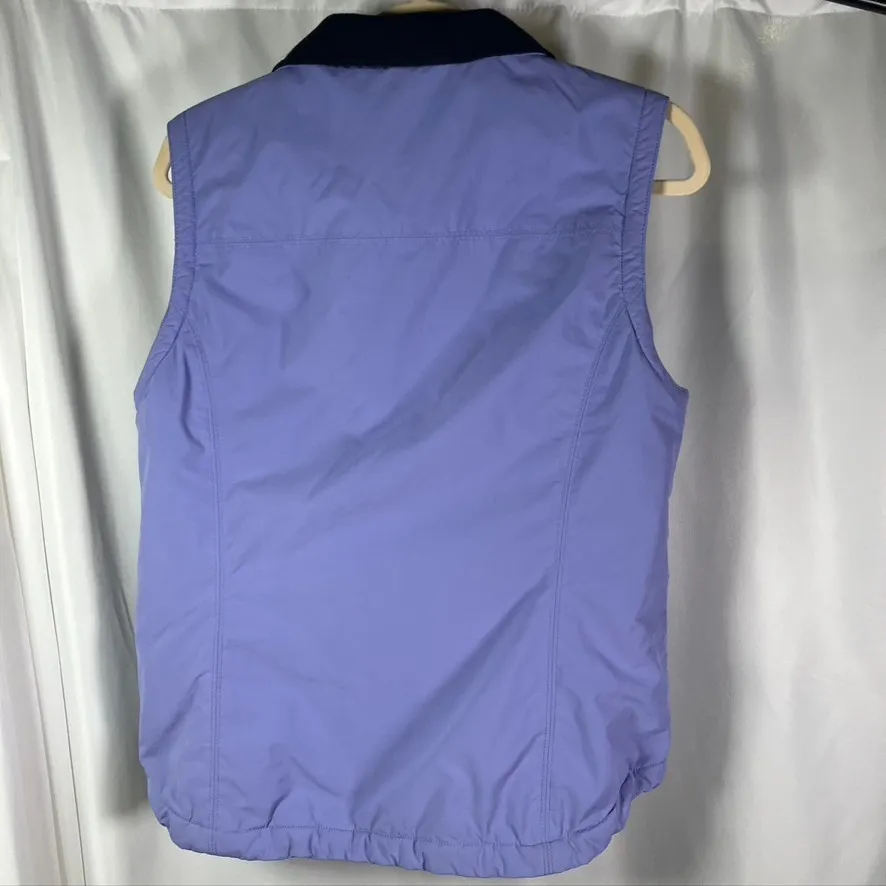 LL‎ Bean Women's Regular Small Lavender Nylon Fleece Lined Vest Zip Pockets Purple - Image 10