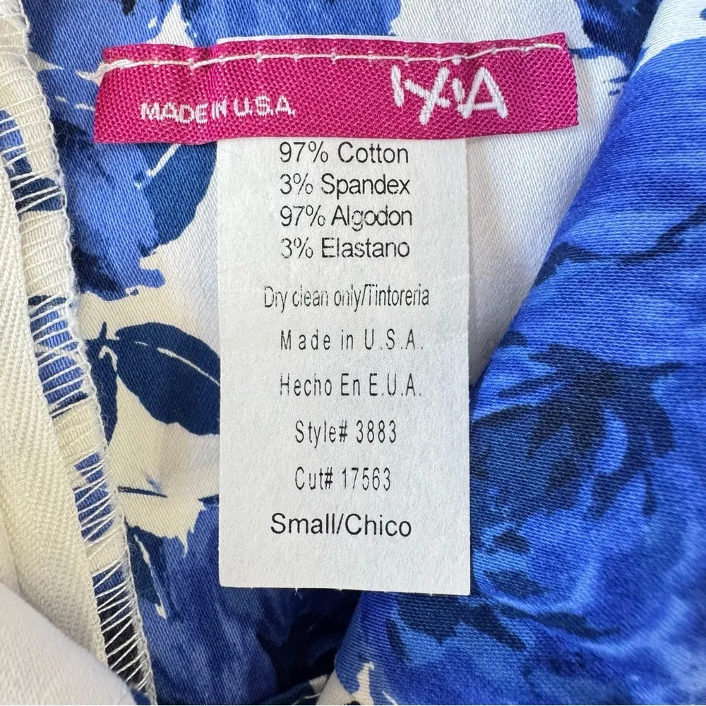 Sleeveless Mini Dress White Blue Roses Pleated Skirt Fit & Flare Ixia ModCloth - Image 6