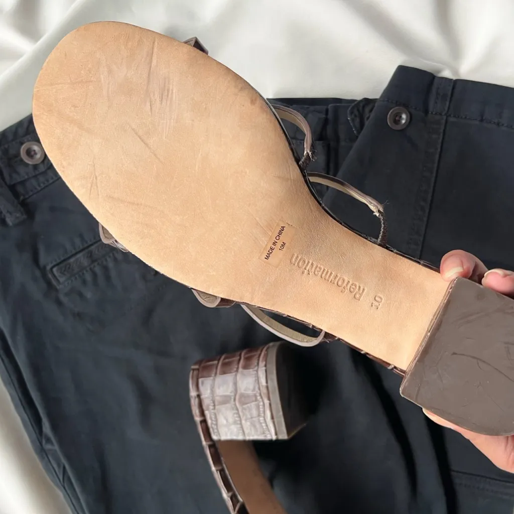 Reformation ⭐️ Croc Sandal Heels ⭐️ - Image 5