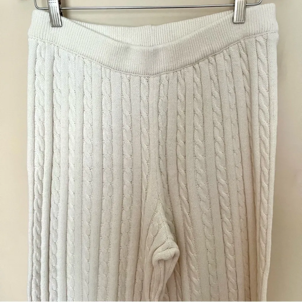 ASCOT+HART Wide Leg Graphic Yarn Knit Sweater Pants Off - Image 9