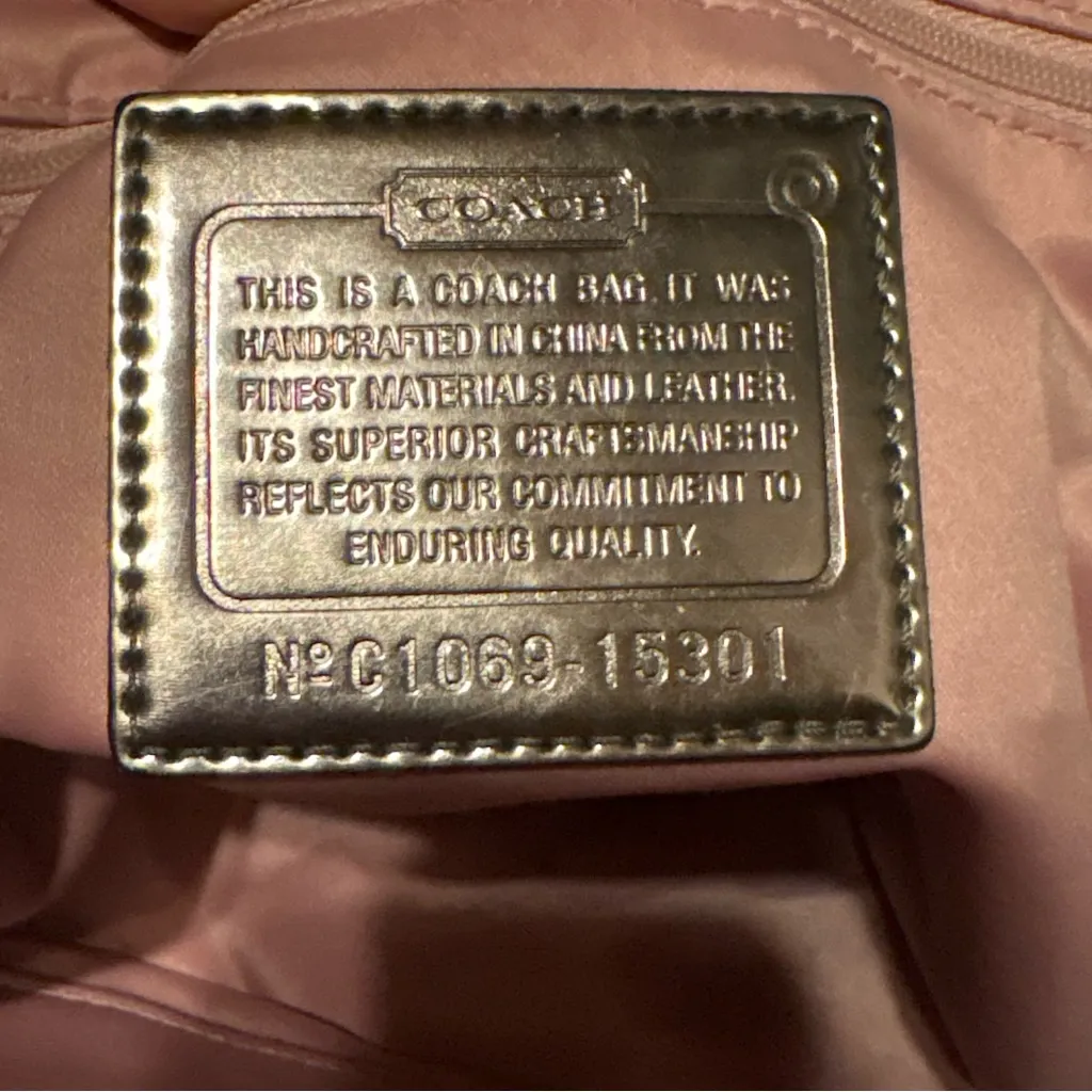 Coach Poppy Storypatch Hot Pink Glam Tote 15301 Limited Edition Nylon Metallic - Image 8