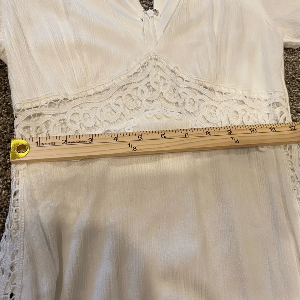 Lulus Sweeten the Occasion White Lace Short Sleeve Maxi Boho Dress - Image 6