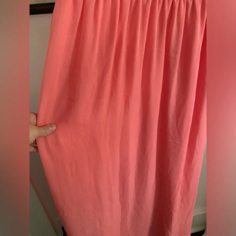 Pink Blush 3/4 Sleeve White Pink Maternity Maxi Dress Sz M Lightweight Easy Wear - Image 7
