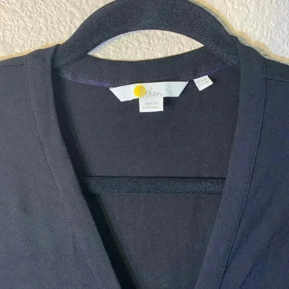 Boden black Long sleeve wrap dress sz 10 office business casual workwear comfy - Image 2