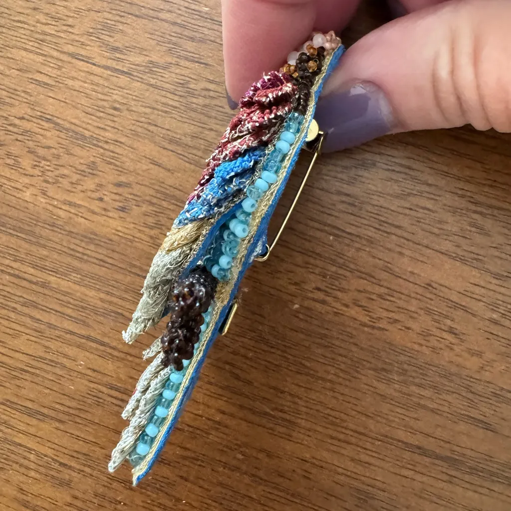 Deepa Gurnani Macaw Tropical Brooch with Pouch NWOT - Image 4