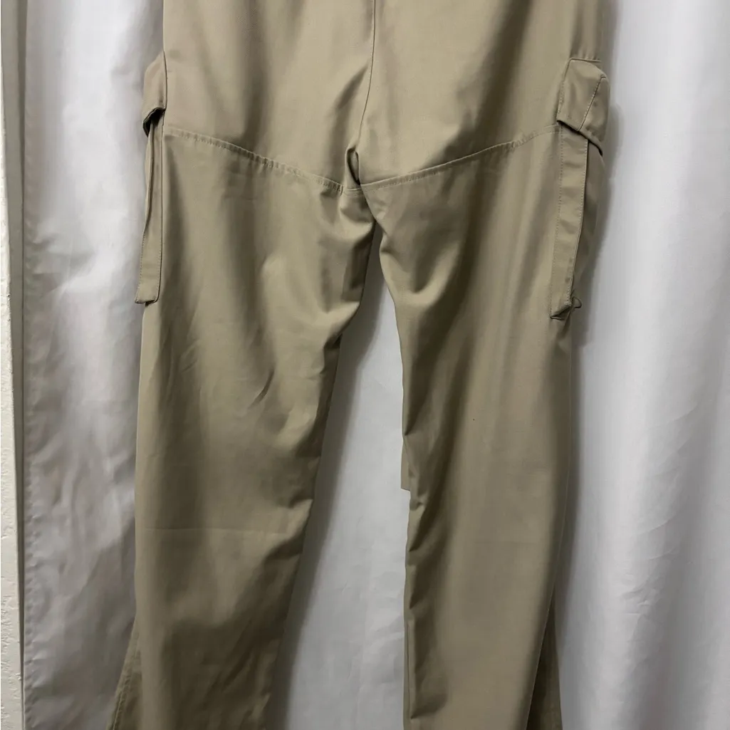 Women's Tan Boot Cut Cargo Pants Size L - Image 12