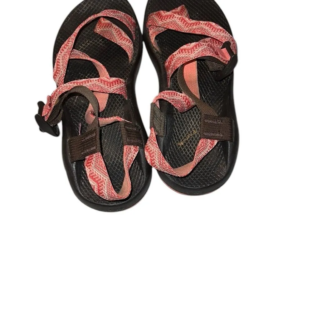 Chaco Orange and Brown Strappy Sandals Size 9 - Image 2