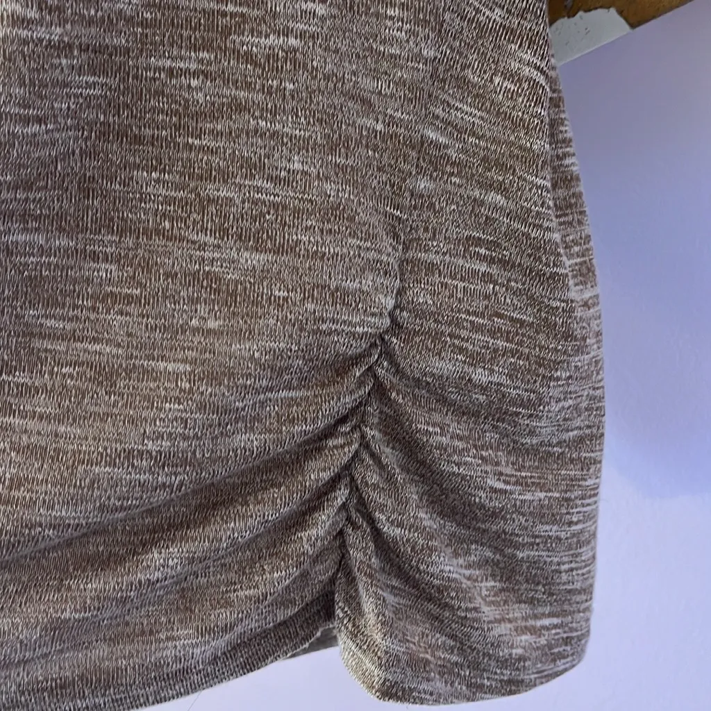 Heart Soul Size XL‎ Cut Out Sleeves Light Brown Sweater with Attached Necklace - Image 6