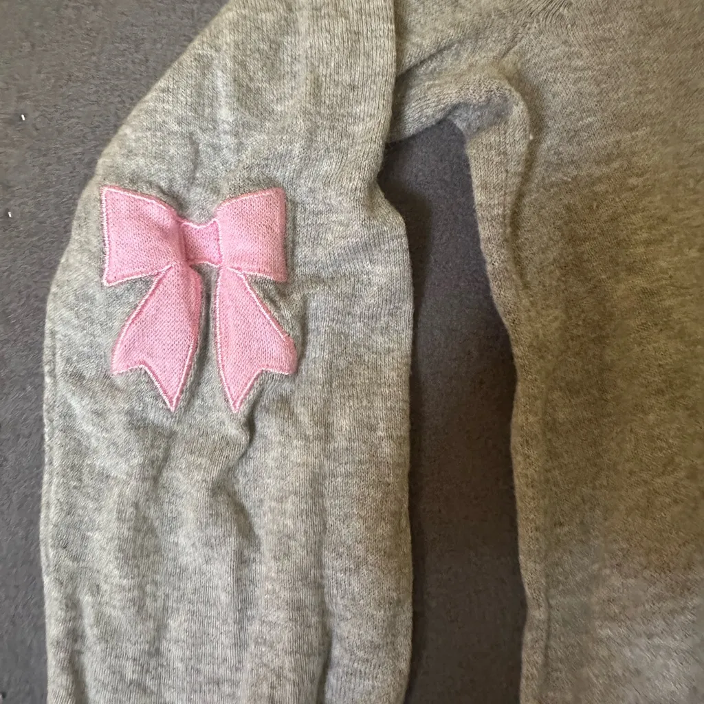 ASOS  Knit Gray Sweater With Bows - Image 3