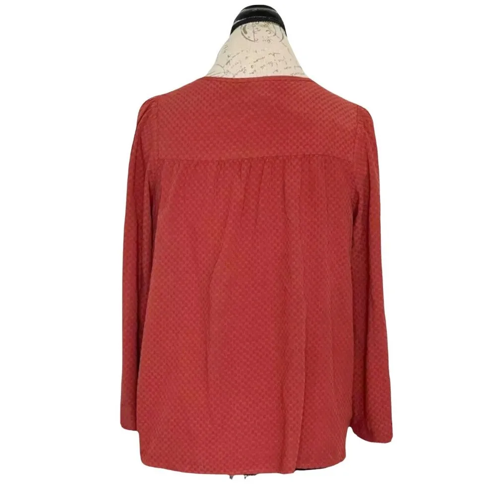 Universal Thread Size XS Womens Long Sleeve Ruffle Peasant Boho Blouse Fall  NWT - Image 2