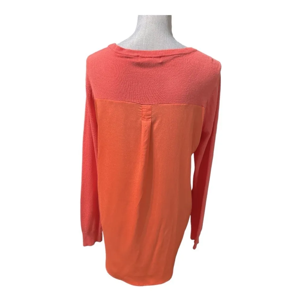 ONE A CORAL MIXED
MATERIAL KEYHOLE TOP LONG SLEEVE TUNIC SIZE MEDIUM Pink - Image 3