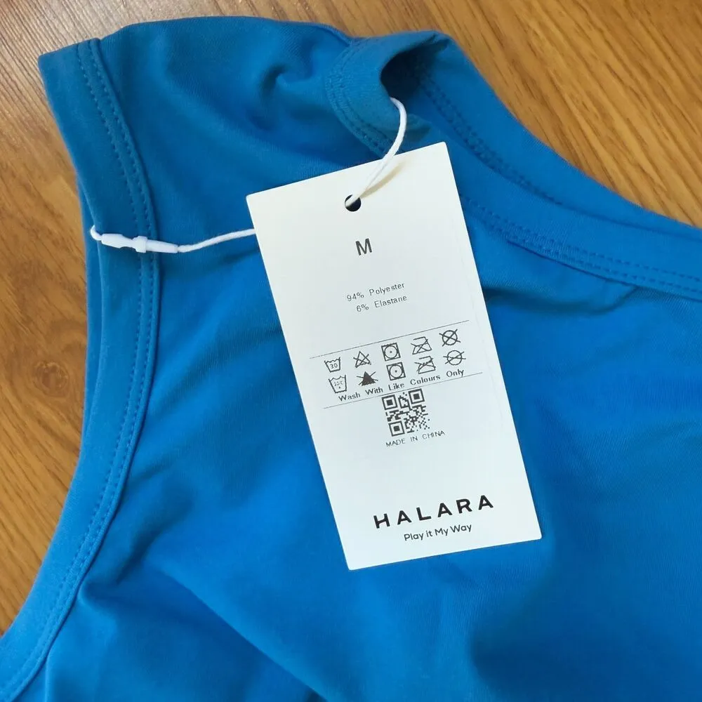 Halara Cut Out Bodycon Midi Dress High Neck Leg Slit Drawstring - Image 6