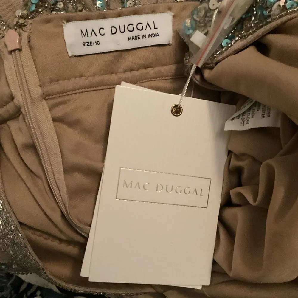 MAC DUGGAL 5689 Womens Embellished Cut Out Lace Up Cap Sleeve Gown - Image 15