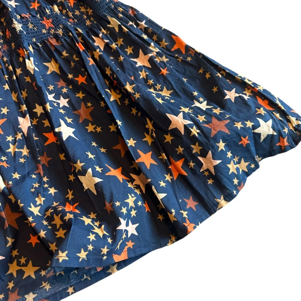 Sunshine Tienda Rio Dress Dark Sky Star Print Smocked Cotton Size 2XL Womens NWT Blue - Image 11