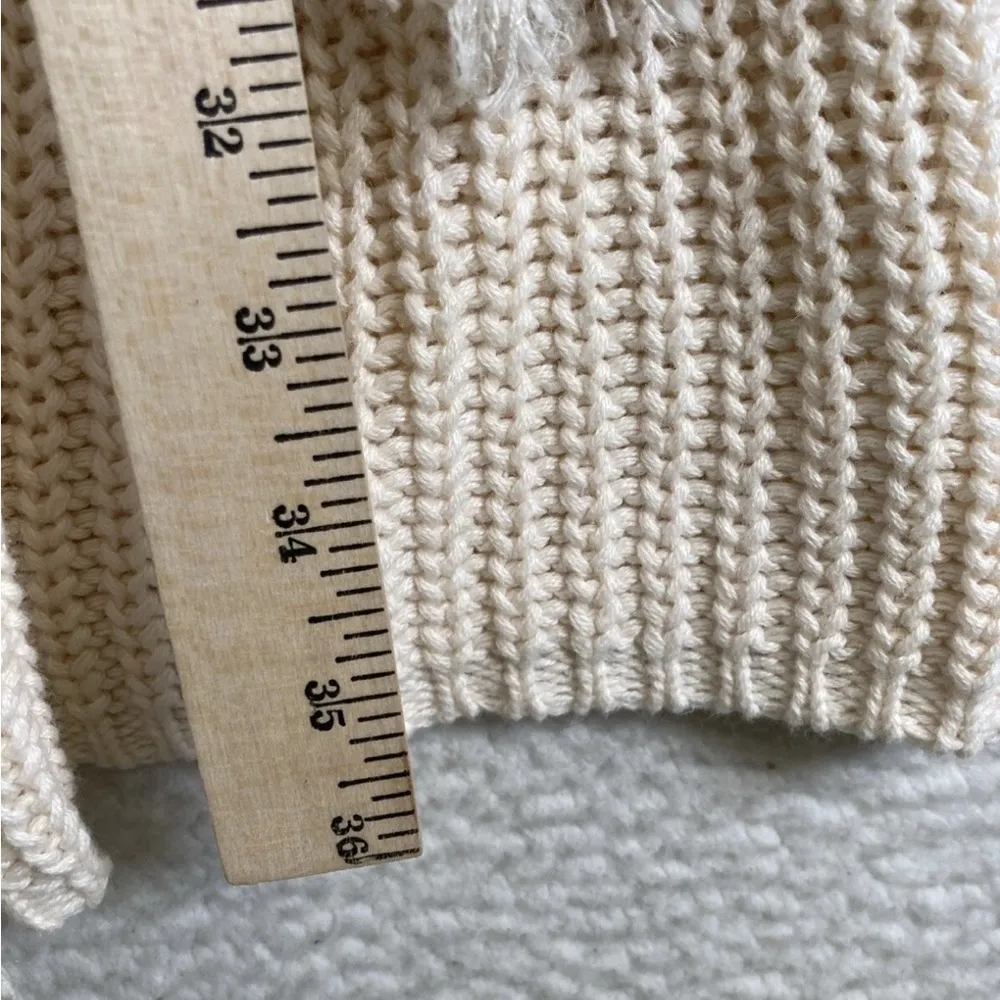 Malene Birger Cream Fringe Cardigan Sweater - Image 8
