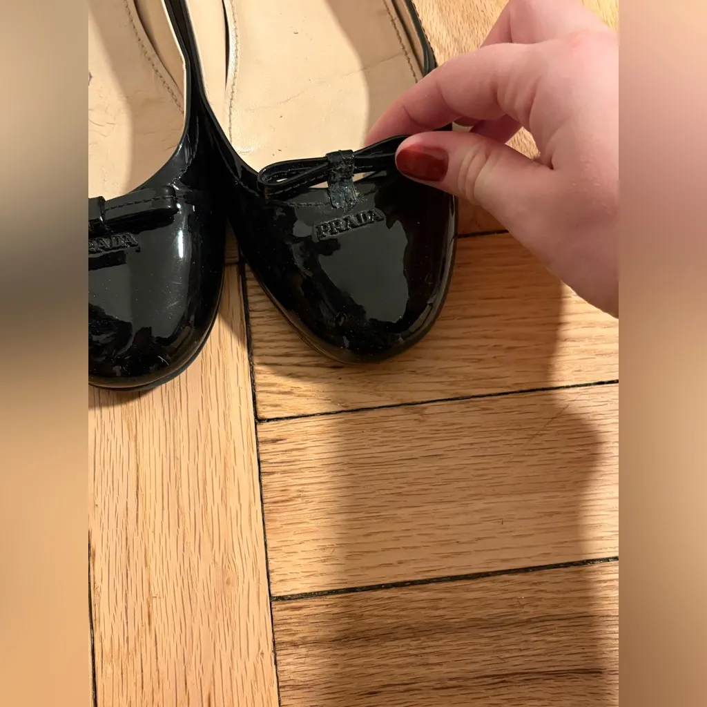 Prada Preloved Patent Leather  Flats - Image 3