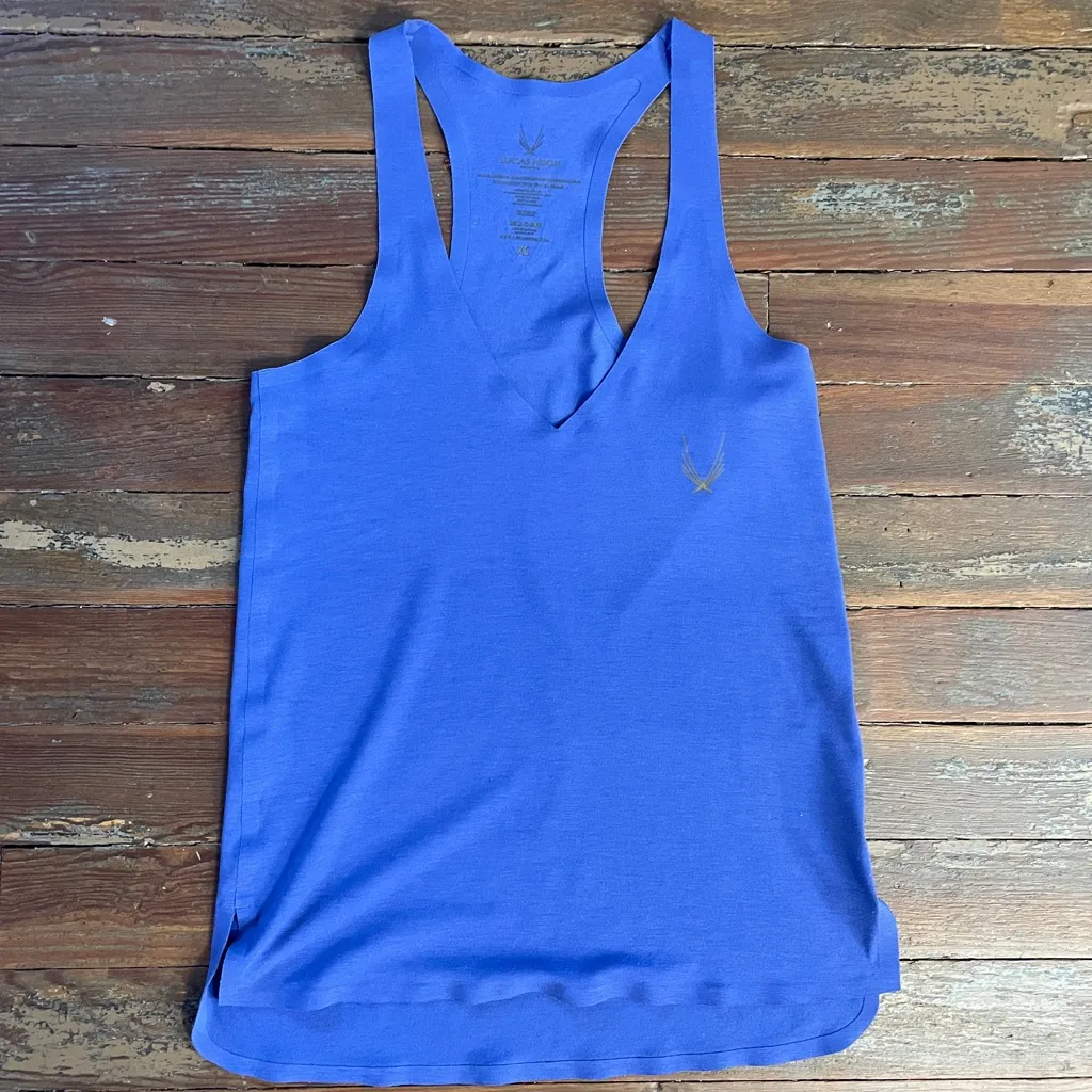 Lucas Hugh London Core Technical Blue Knit Tank Top Hunger Games - Image 11