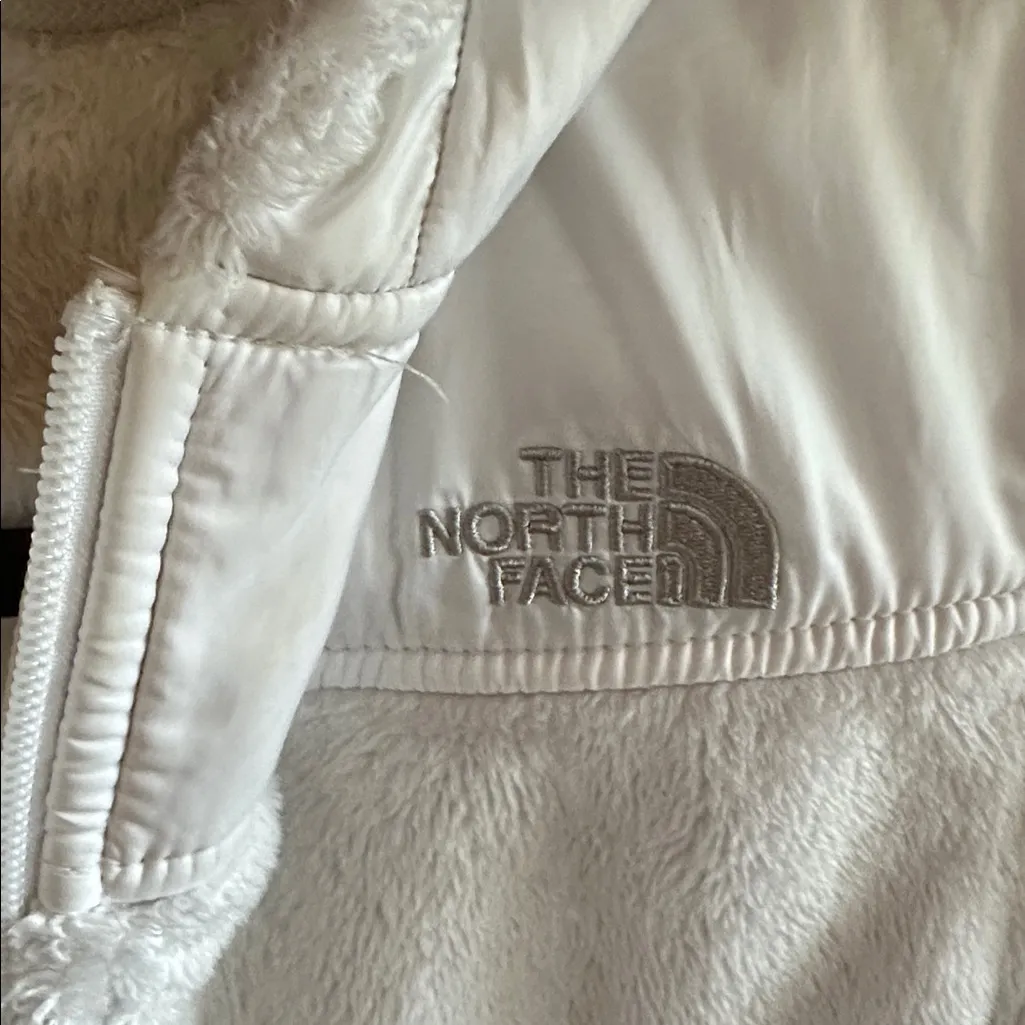 The North Face Ivory White Oso Monkey Fleece Zip Up Hoodie - Image 3